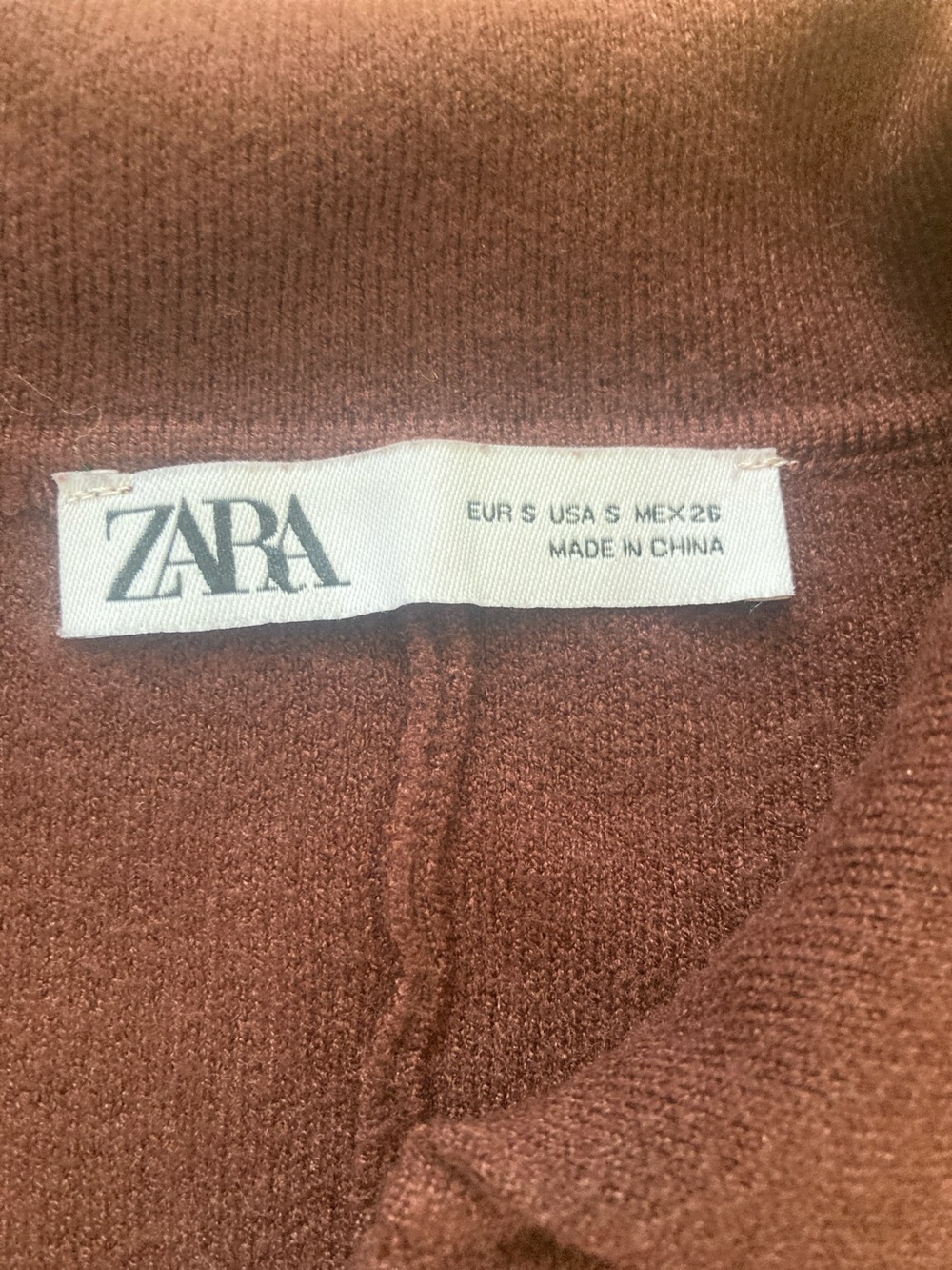 Zara Chocolate Brown Zip-Front Jumpsuit - Picture 4 of 5